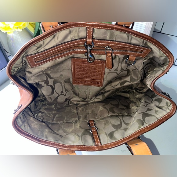 Coach 7588 | Y2K Brown Leather Small Carryall/Tote - Picture 10 of 13